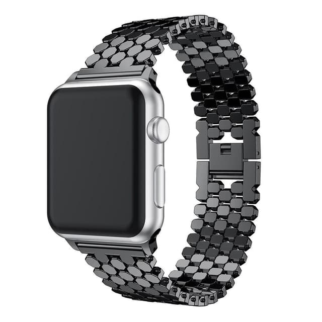 SKALO Fish Scale Metal Armbånd Apple Watch Series 10 42mm - Sort