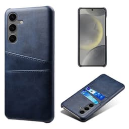 SKALO Samsung S24 FE PU-læder Cover med Pung - Blå