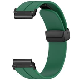 SKALO Silikonearmbånd metallspænde Garmin Fenix 7X/7X Pro 51mm - Grøn