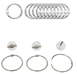 Oplukkelige gardinringe / metalringe 10 stk Sølv 15 mm