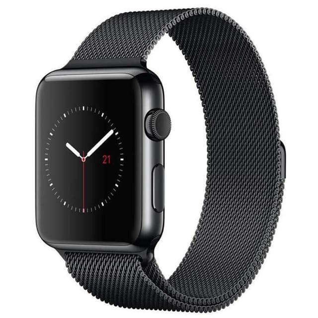 SKALO Milanese Loop Apple Watch Series 7-9 45mm - Sort