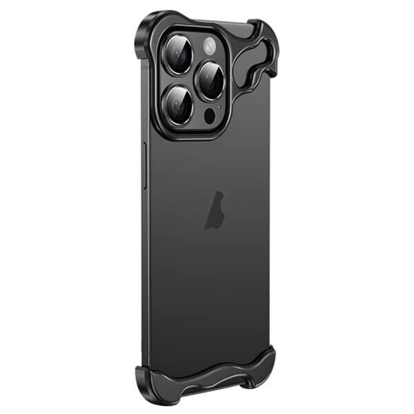 Metalhjørnebeskyttelse til iPhone 14 Pro Max - Sort