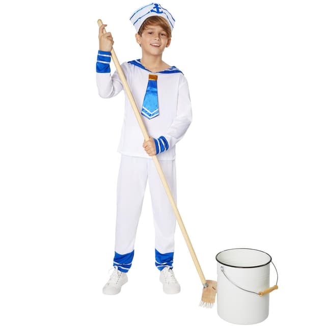 Sejlerdreng børnekostume - 116 (5-6y)