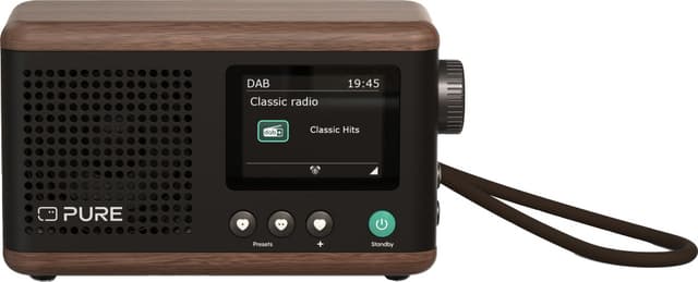 Pure Classic Mini bærbar digitalradio (kaffesort/valnød)