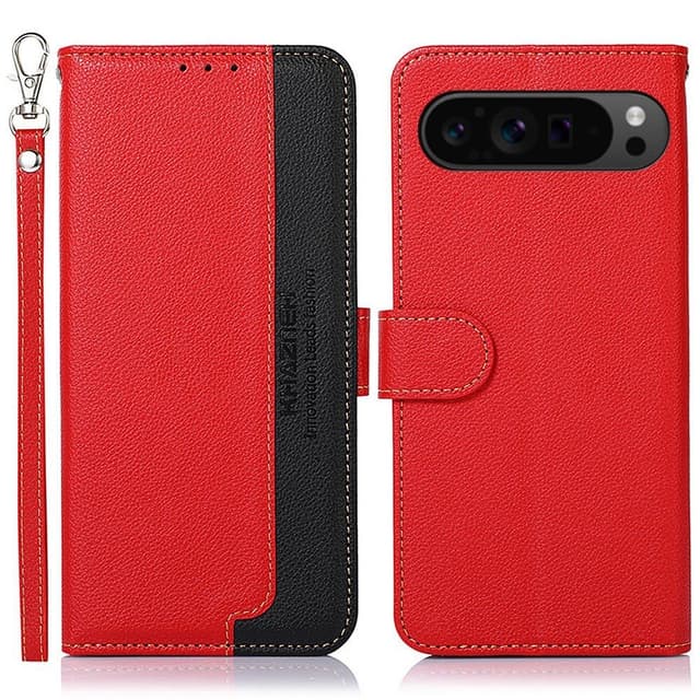KHAZNEH Til Google Pixel 9 Pro XL Pung Etui Litchi Struktur Telefoncover