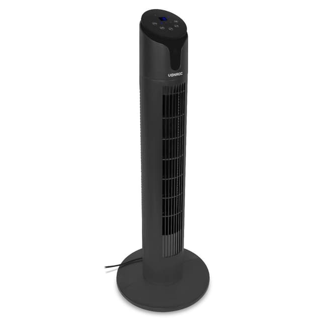 VONROC Ventilator - 86 cm -  luksus - 3 hastighedsindstillinger - sort | Inkl. fjernbetjening