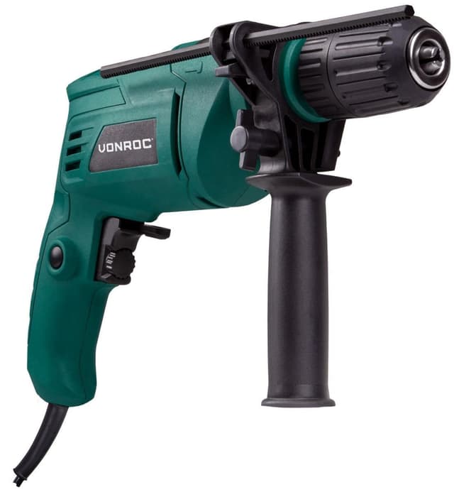 VONROC Borehammer - 500W | Justerbar hastighed | Inkl. Dybdeanslag og sidegreb