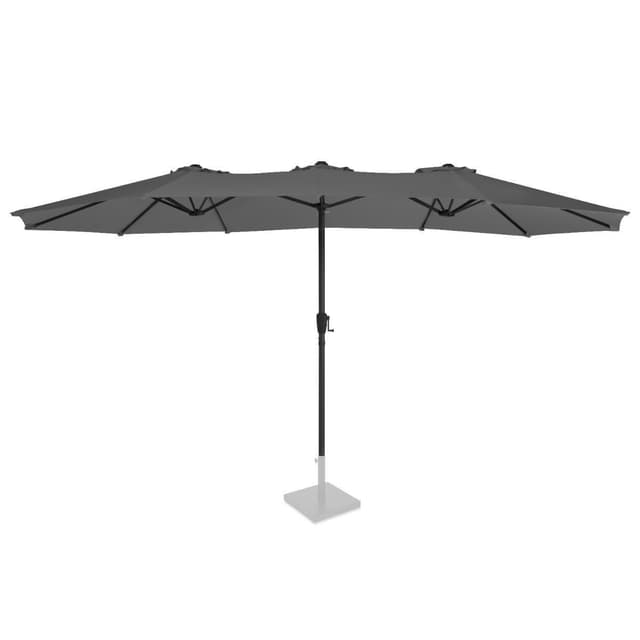 VONROC Premium Stangparasol Iseo 460x270cm - inkl. overtræk - rektangulær | Grå