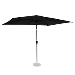 VONROC Premium Stangparasol Rapallo 200x300cm - inkl. overtræk - rektanglær | Sort