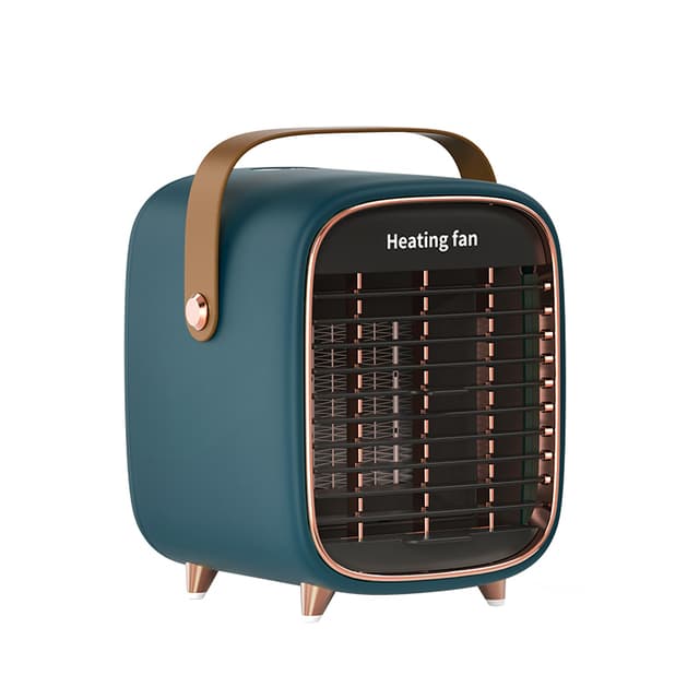 Elektrisk keramisk varmeblæser i retro design Mørkegrøn