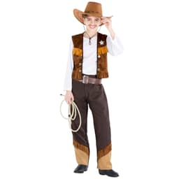 Cowboy Luke børnekostume - 140 (10-12y)