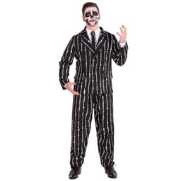 Døden i jakkesæt Halloweenkostume - S