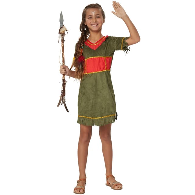 Modig Mohikaner børnekostume pige - 158 (Fra 12 år)