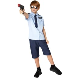 Politibetjent børnekostume - 116 (5-6y)