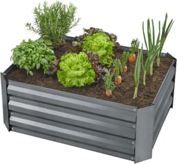 Højbed Valeriana galvaniseret 80x60x30cm - grå