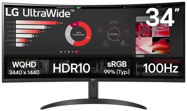LG UltraWide 34WR50QK 34" buet skærm
