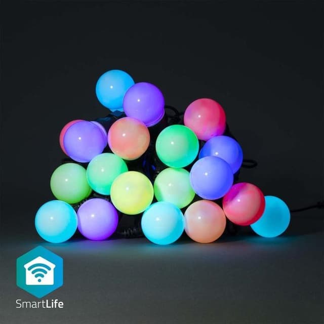 Nedis SmartLife Dekorative Lys | Party Lights | Wi-Fi | Hvid / RGB | 20 LED's | 10 m | Android™ | Pærediameter: 50 mm