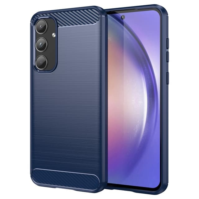 SKALO Samsung A55 5G Armor Carbon Stødsikker TPU-cover - Blå
