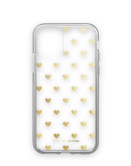 Clear Case iPhone 11/XR Golden Hearts