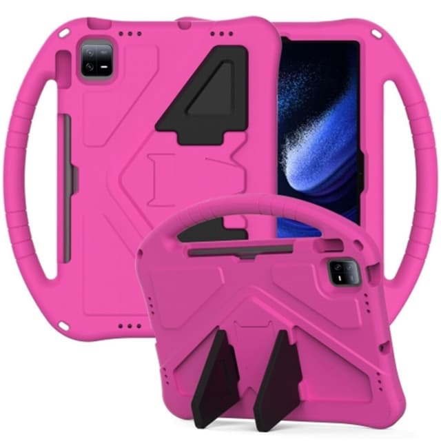 SKALO Xiaomi Pad 6 Børneskal med håndtag og stativ - Pink