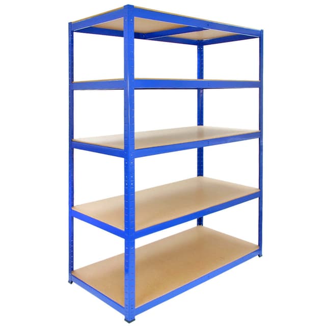 Monster Racking T-Rax Stærk Opbevaring Hylder, Blå, 120cm B, 60cm D, Sæt af 9
