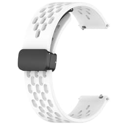 22 mm silikone urrem til Samsung Galaxy Watch 3 45 mm/Galaxy Watch 46 mm Hvid