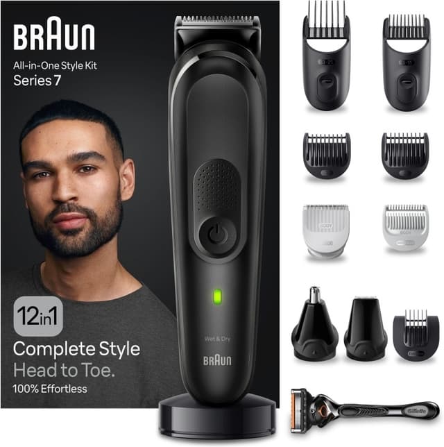 Braun All in One Series 7 MGK7460 12-in-1 -parta- ja vartalotrimmeri