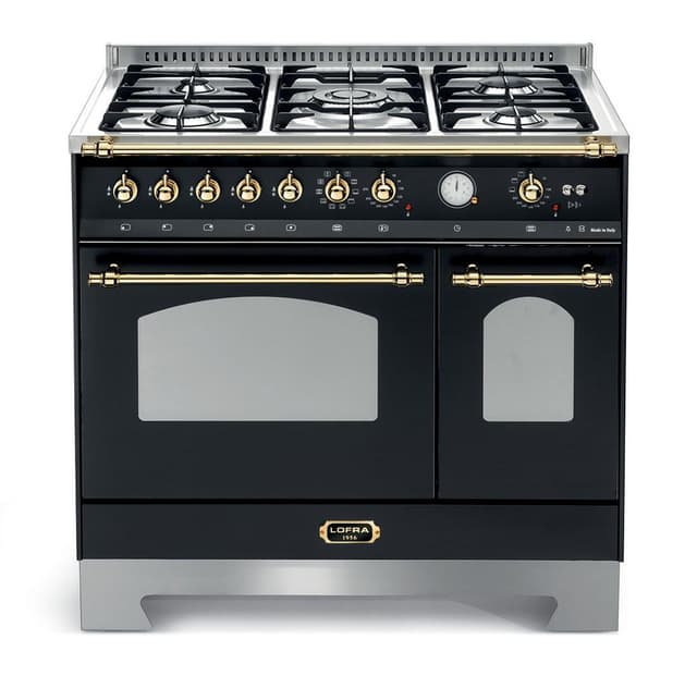 Lofra - Dolce Vita 90 cm (2 ovne) (Sort/Messing) Gas