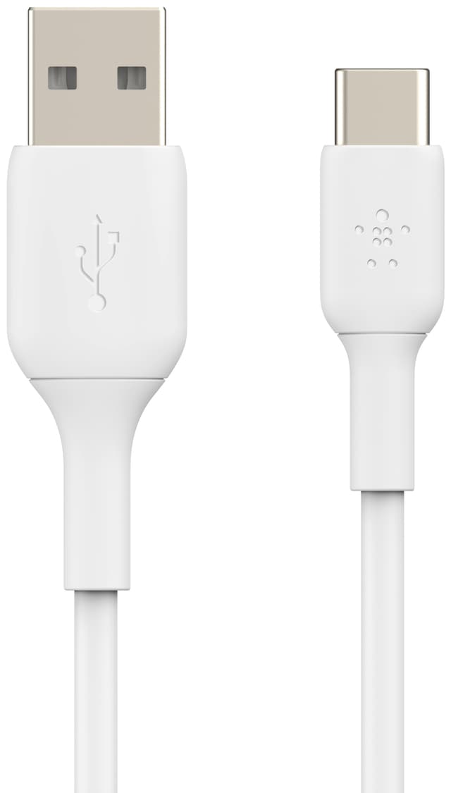 BOOST CHARGE USB-A til USB-C kabel, 0,15 M, hvid