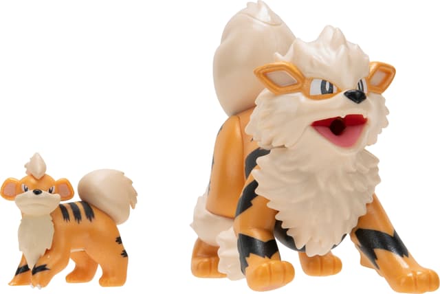 Pokémon Select Evolution actionfigur 2-pak (Growlithe, Arcanine)