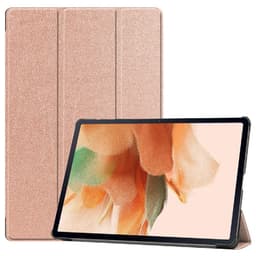 SKALO Samsung Tab S7 FE Trifold Flip Cover - Rosa guld