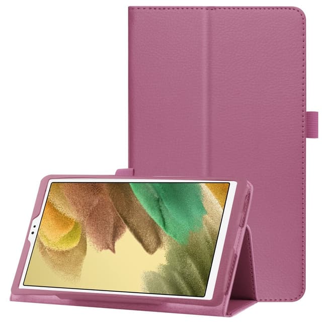 SKALO Samsung Tab A7 Lite Duofold Litchi Flip Cover - Lilla