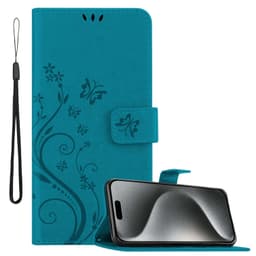 iPhone 15 PRO Pungetui Cover Case (Blå)