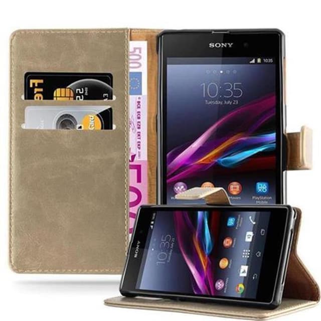 Cover Sony Xperia Z1 Etui Case (Brun)