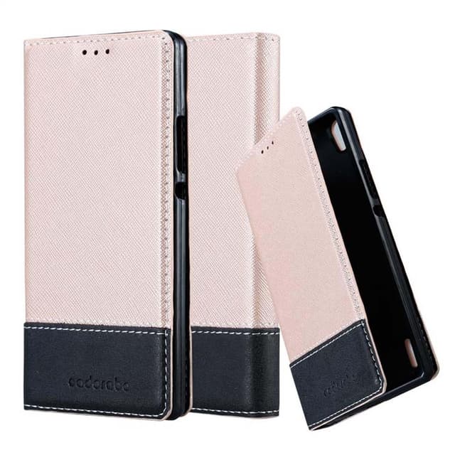 Huawei ASCEND P7 Etui Case Cover (Lyserød)