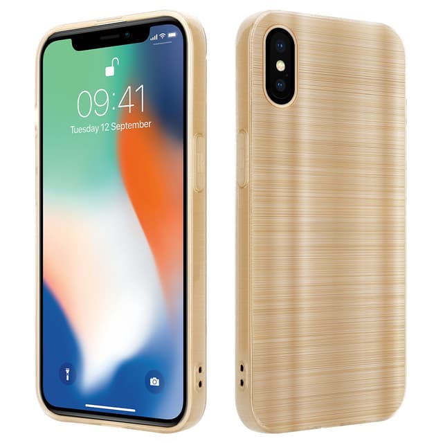 Cover iPhone X / XS Etui Case (Guld)