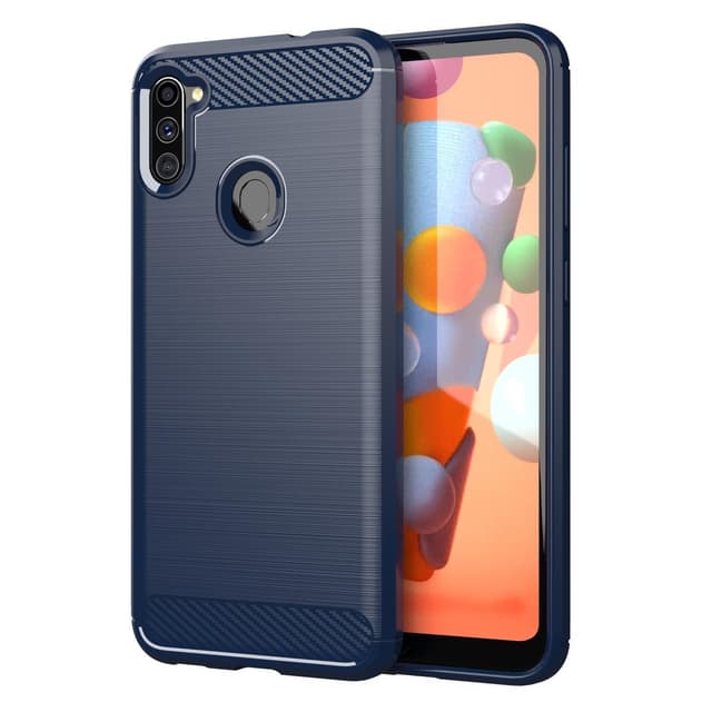 Samsung Galaxy A11 / M11 Cover TPU Etui (Blå)