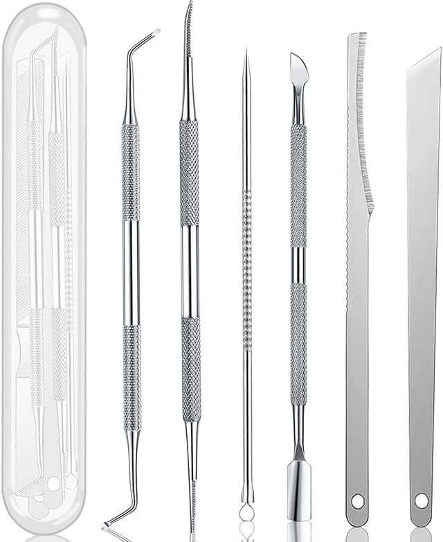 6 i 1 Negle Trimningsværktøjssæt Tånegle Kit Manicure Sæt Sølv