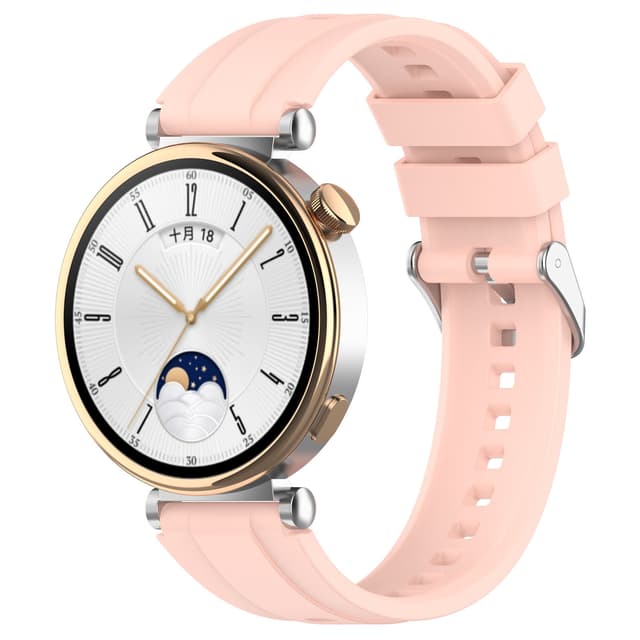 Silikone urremme til 18 mm Huawei GT4 46 mm/GT Runner/GT3 SE Lyserød