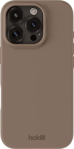 Holdit Silicone iPhone 16 Pro Max etui (mokkabrun)