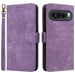 SKALO Google Pixel 9 Pro XL Flip Cover m. pung i PU-læder - Lilla
