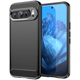 SKALO Google Pixel 9/9 Pro Armor Carbon Stødsikker TPU-cover - Sort