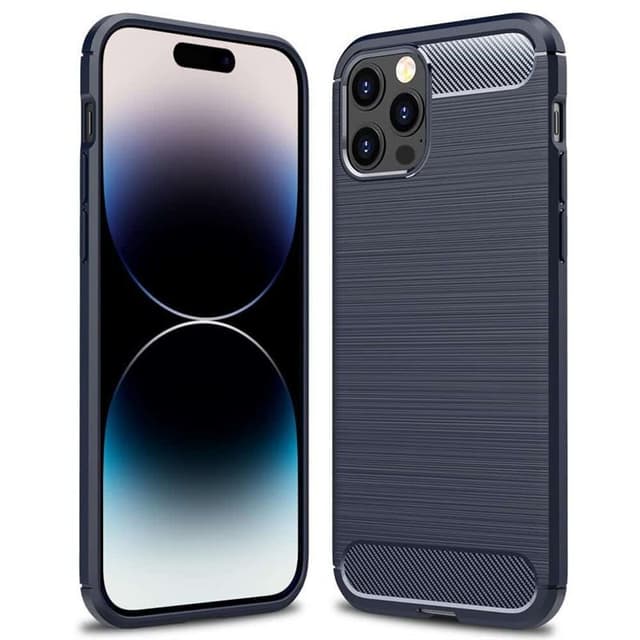 Børstet silikone cover iPhone 16 Pro Max - Blå