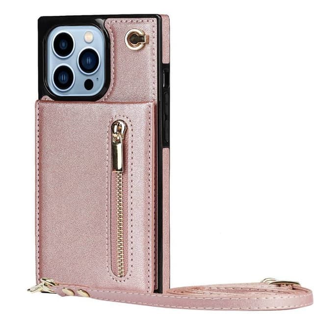 Zipper halskæde cover iPhone 16 Pro - Rose
