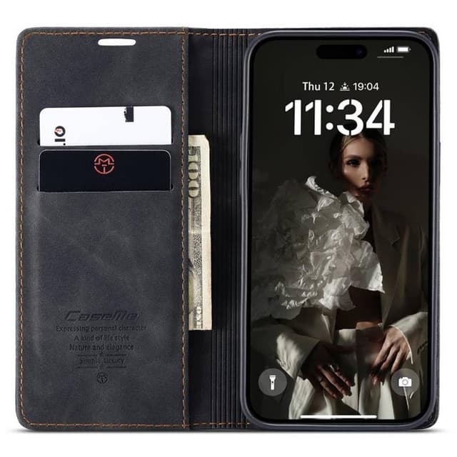 CaseMe mobilcover 013 iPhone 16 - Sort