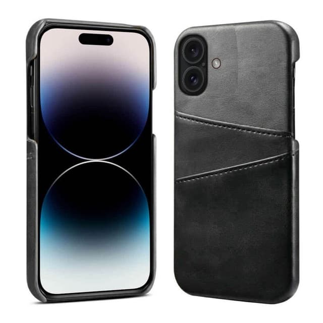Retro cover med slots iPhone 16 Plus - Mørkegrå