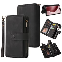 SKALO iPhone 16 Pro Big Wallet 17-RUM Pungetui - Sort