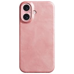 SKALO iPhone 16 PU-læder Cover - Rosa guld