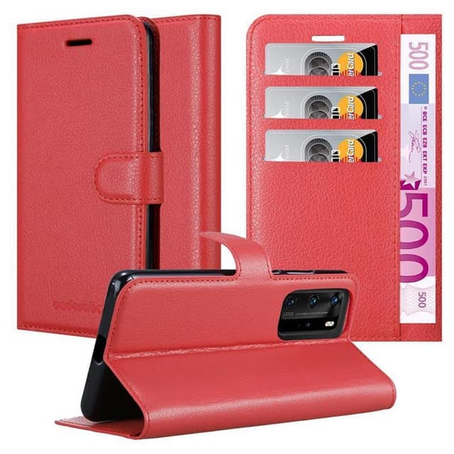 Huawei P40 Pungetui Cover Case (Rød)
