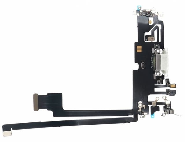 Opladningsstik med flex til iPhone 12 Pro Max, hvid